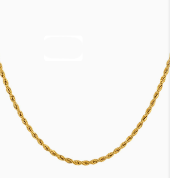 Elegant 18K Gold Plated Twist Chain Necklace