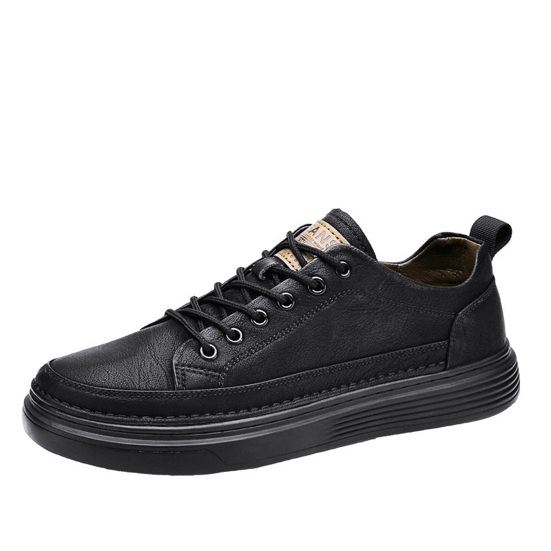 Trendy Pu Leather Men's Breathable Casual Trainers