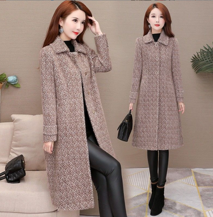 Chic Mid-Length Women's Padded Fleece Coat