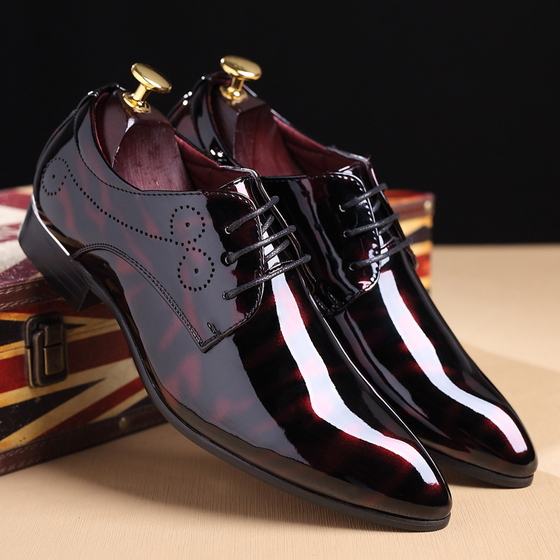 Marble Leather Men's Wedding Shoes