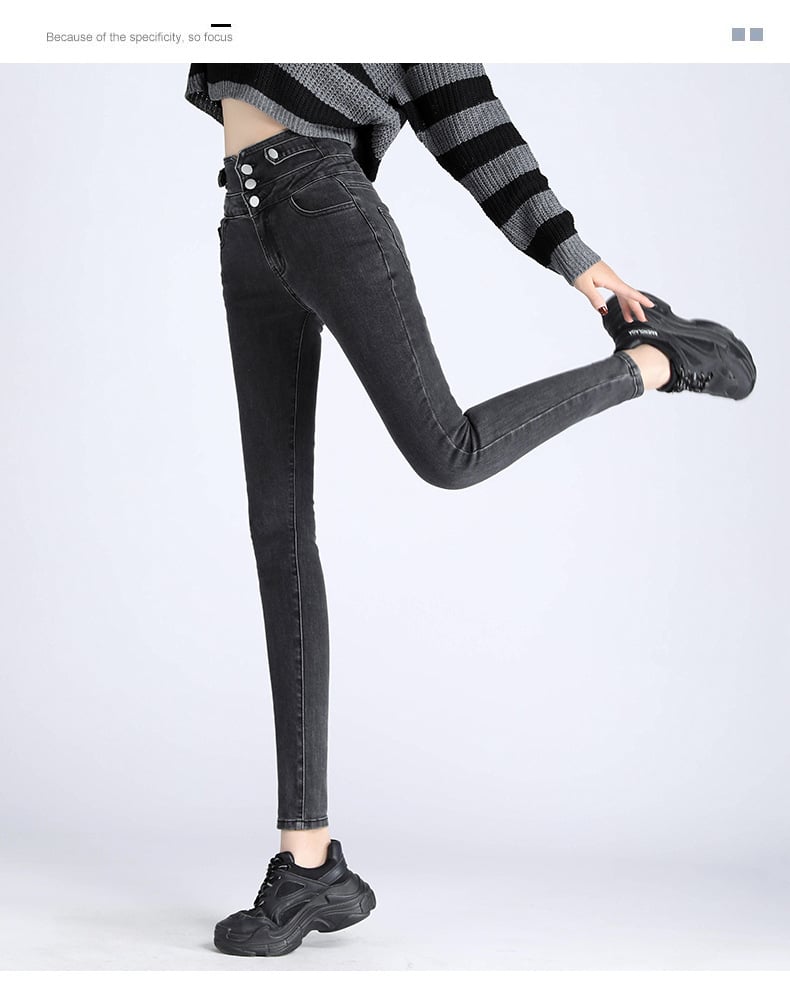 Spring Slim High Waist Trousers