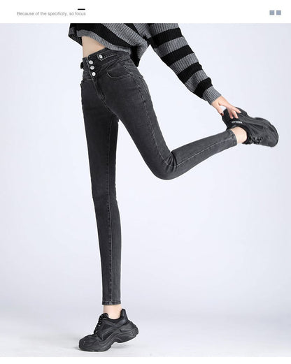 Spring Slim High Waist Trousers
