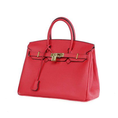 Platinum Luxe Cowhide Women's Handbag