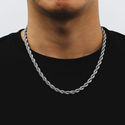 Elegant 18K Gold Plated Twist Chain Necklace