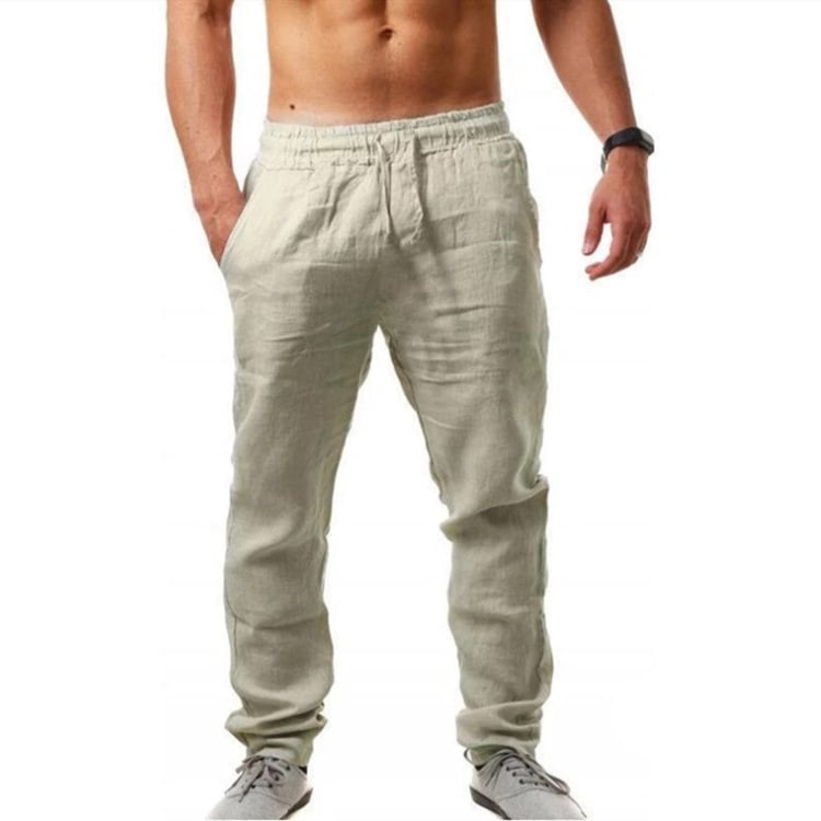 Men's Summer Linen Joggers - Casual Style