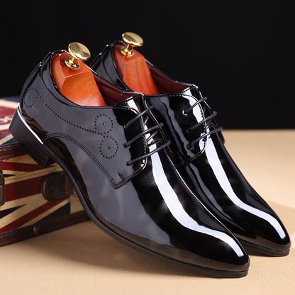 Marble Leather Men's Wedding Shoes