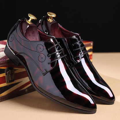 Marble Leather Men's Wedding Shoes